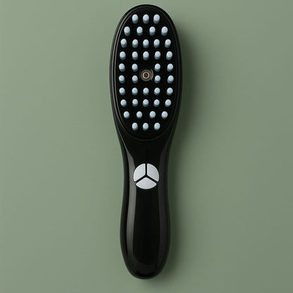 VeiVie 3-in-1 Hairbrush Scalp Massager on green background