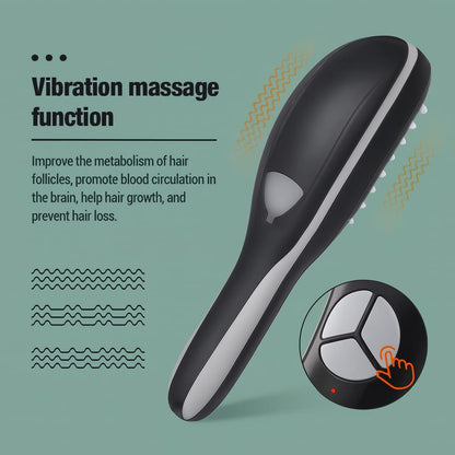 VeiVie 3-in-1 Hairbrush Scalp Massager on green background